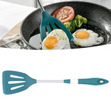Silicone Cooking Utensils Silicone Stainless Steel Heat Insulation Anti Scalding Comfortable Grip Cooking UtensilsHollow Shovel