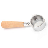 Coffee Bottomless Portafilter Stainless Steel Filter Holder Basket Replacement Tool Coffee Machine Accessory51mm Beech