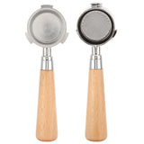 Coffee Bottomless Portafilter Stainless Steel Filter Holder Basket Replacement Tool Coffee Machine Accessory51mm Beech