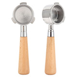 Coffee Bottomless Portafilter Stainless Steel Filter Holder Basket Replacement Tool Coffee Machine Accessory54mm Beech