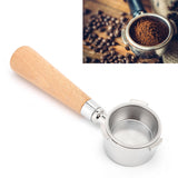 Coffee Bottomless Portafilter Stainless Steel Filter Holder Basket Replacement Tool Coffee Machine Accessory54mm Beech