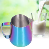 Milk Frothing Pitcher 304 Stainless Steel Milk Jugs Coffee Frothing Pitchers Latte Art Jug for Making Coffee400ml