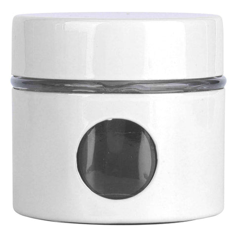 Coffee Bean Container Iron Glass Mini Sealed Jar Kitchen Storage Tank for Beans TeaWhite In Australia - Darrahopens