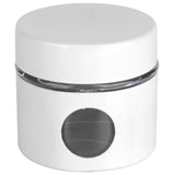 Coffee Bean Container Iron Glass Mini Sealed Jar Kitchen Storage Tank for Beans TeaWhite In Australia - Darrahopens