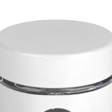 Coffee Bean Container Iron Glass Mini Sealed Jar Kitchen Storage Tank for Beans TeaWhite