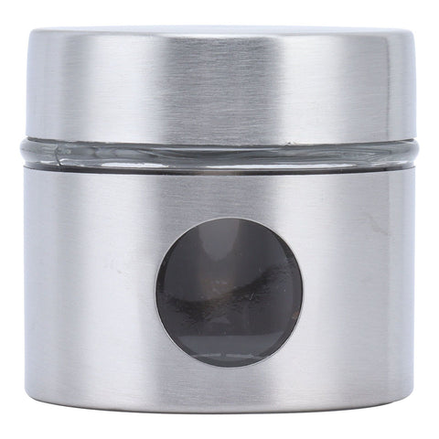 Coffee Bean Container Iron Glass Mini Sealed Jar Kitchen Storage Tank for Beans TeaSilver In Australia - Darrahopens