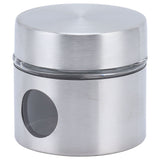 Coffee Bean Container Iron Glass Mini Sealed Jar Kitchen Storage Tank for Beans TeaSilver