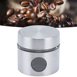 Coffee Bean Container Iron Glass Mini Sealed Jar Kitchen Storage Tank for Beans TeaSilver