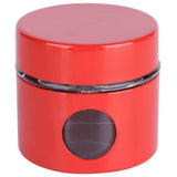 Coffee Bean Container Iron Glass Mini Sealed Jar Kitchen Storage Tank for Beans TeaRed In Australia - Darrahopens