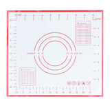 Baking Mat Silicone Non Slip Heat Resistant Dough Mat with Scale for Home Kitchen 29x26cmRed In Australia - Darrahopens