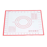 Baking Mat Silicone Non Slip Heat Resistant Dough Mat with Scale for Home Kitchen 29x26cmRed In Australia - Darrahopens
