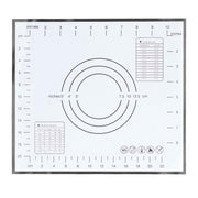 Baking Mat Silicone Non Slip Heat Resistant Dough Mat with Scale for Home Kitchen 29x26cmBlack In Australia - Darrahopens