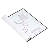 Baking Mat Silicone Non Slip Heat Resistant Dough Mat with Scale for Home Kitchen 29x26cmBlack
