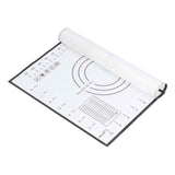 Baking Mat Silicone Non Slip Heat Resistant Dough Mat with Scale for Home Kitchen 29x26cmBlack