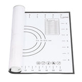 Baking Mat Silicone Non Slip Heat Resistant Dough Mat with Scale for Home Kitchen 29x26cmBlack