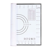 Baking Mat Silicone Non Slip Heat Resistant Dough Mat with Scale for Home Kitchen 29x26cmBlack