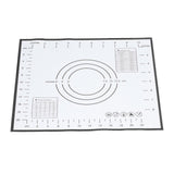 Baking Mat Silicone Non Slip Heat Resistant Dough Mat with Scale for Home Kitchen 29x26cmBlack