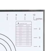 Baking Mat Silicone Non Slip Heat Resistant Dough Mat with Scale for Home Kitchen 29x26cmBlack