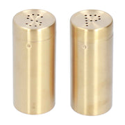 2pcs Spice Jar Stainless Steel Seasoning Bottle Salt and Pepper Shaker Kitchen ToolGolden