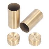 2pcs Spice Jar Stainless Steel Seasoning Bottle Salt and Pepper Shaker Kitchen ToolGolden