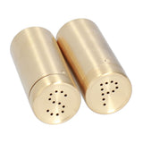 2pcs Spice Jar Stainless Steel Seasoning Bottle Salt and Pepper Shaker Kitchen ToolGolden