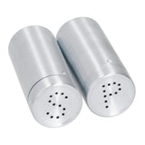 2pcs Spice Jar Stainless Steel Seasoning Bottle Salt and Pepper Shaker Kitchen ToolStainless Steel Color