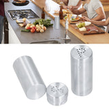 2pcs Spice Jar Stainless Steel Seasoning Bottle Salt and Pepper Shaker Kitchen ToolStainless Steel Color