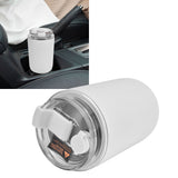 280ml Coffee Cup Household Portable Large Capacity Silicone Stainless Steel Vacuum Flask for Birthday GiftWhite