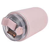 280ml Coffee Cup Household Portable Large Capacity Silicone Stainless Steel Vacuum Flask for Birthday GiftPink