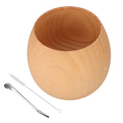 Wood Tea Set Wooden Natural Wooden Tea Cup with Cleaning Brush and Spoon for Home Tea Shop(Light Color Spoon Brush ) In Australia - Darrahopens
