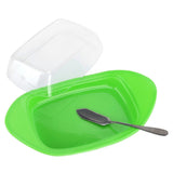 ShipShaped Butter Cutting Box with Cutting Knife and Lid Food Grade Chesse Container for Kitchen(Green ) In Australia - Darrahopens