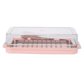 Stainless Steel Butter Cutter Container Butter Storage Box with Transparent Cover for KitchenPink Chassis In Australia - Darrahopens