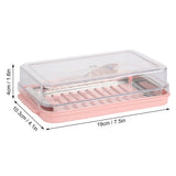 Stainless Steel Butter Cutter Container Butter Storage Box with Transparent Cover for KitchenPink Chassis