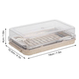 Stainless Steel Butter Cutter Container Butter Storage Box with Transparent Cover for KitchenWheat Chassis