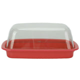 Curved Butter Storage Box with Lid Cheese Plate Butter Holder Tray Baking Tool for KitchenRed In Australia - Darrahopens
