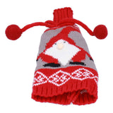 Knitted Wine Bottle Cover Bag Sleeve Home Decoration for Christmas Wedding Birthday PartyRed +Gray In Australia - Darrahopens