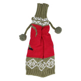 Knitted Wine Bottle Cover Bag Sleeve Home Decoration for Christmas Wedding Birthday PartyRed +Green In Australia - Darrahopens