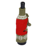 Knitted Wine Bottle Cover Bag Sleeve Home Decoration for Christmas Wedding Birthday PartyRed +Green In Australia - Darrahopens