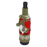 Knitted Wine Bottle Cover Bag Sleeve Home Decoration for Christmas Wedding Birthday PartyRed +Green In Australia - Darrahopens