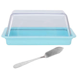 Rectangular Butter Cutting Box with Lid Portable Butter Storage Box for Home KitchenBlue In Australia - Darrahopens