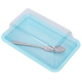 Rectangular Butter Cutting Box with Lid Portable Butter Storage Box for Home KitchenBlue In Australia - Darrahopens