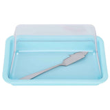 Rectangular Butter Cutting Box with Lid Portable Butter Storage Box for Home KitchenBlue In Australia - Darrahopens
