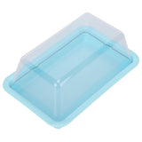 Rectangular Butter Cutting Box with Lid Portable Butter Storage Box for Home KitchenBlue