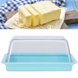 Rectangular Butter Cutting Box with Lid Portable Butter Storage Box for Home KitchenBlue