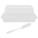 Rectangular Butter Cutting Box with Lid Portable Butter Storage Box for Home KitchenWhite In Australia - Darrahopens