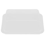 Rectangular Butter Cutting Box with Lid Portable Butter Storage Box for Home KitchenWhite