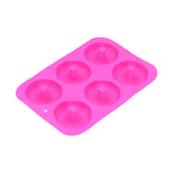 Donut Baking Pans 6 Grid Silicone Non Stick Donut Moulders for DIY Baking Lovers