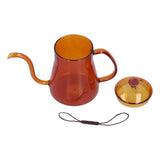 Coffee Kettle Glass Coffee Pot 600ML Coffee Drip Kettle Long Nozzle Kettle for Home KitchenCoffee In Australia - Darrahopens