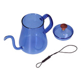 Long Spout Kettle Large Capacity Heat Resistant Easy to Clean Long Mouth Coffee PotBlue In Australia - Darrahopens