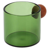 Glass Coffee Cup Clear Heatproof Glass Coffee Mug with Wooden Ball Handle for Office Bar PartyGreen In Australia - Darrahopens